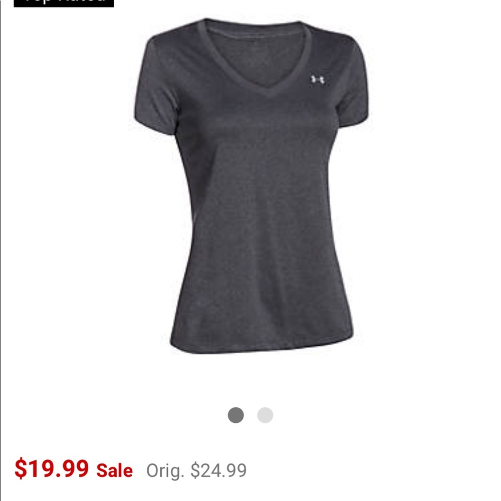 Under Armour V Neck Short Sleeve Shirt-Size Small